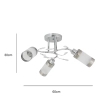 Kuchenna lampa sufitowa 8267/3 8C tuby z kryształkami chrom