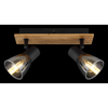 Lampa sufitowa Claude 54307-2W z regulacją drewno przydymiona