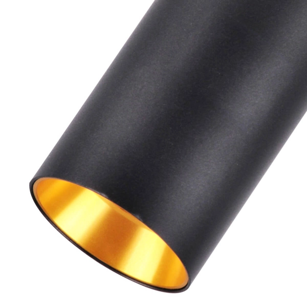 Zawieszana lampa nad wyspę Mirabel 326171 Polux tubki czarna złota