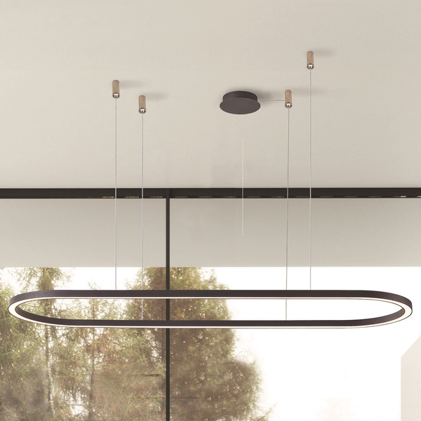 Ledowa lampa wisząca Elena AZ5055 50W 3000K eliptyczna czarna