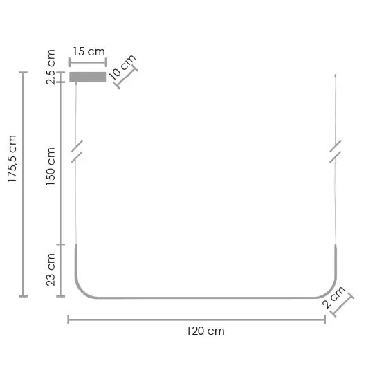 Podwieszana lampa Minima MP0095-L120 Step LED 40W 3000K listwa czarna