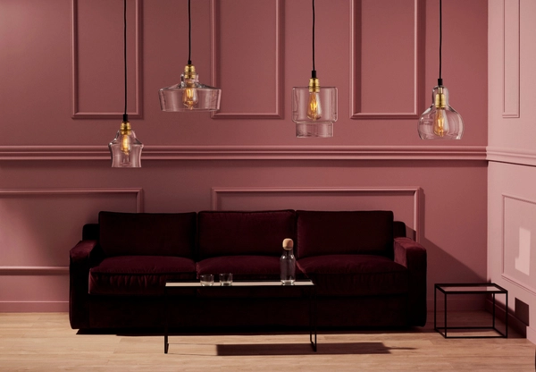 Skandynawska LAMPA wisząca LONGIS 10871105 Kaspa szklana OPRAWA loftowy ZWIS łezka kropla drop złota przezroczysta czarna