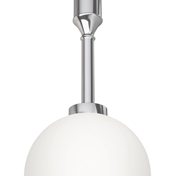 Szklana lampa wisząca Ero I zwis nad wyspę biały chrom