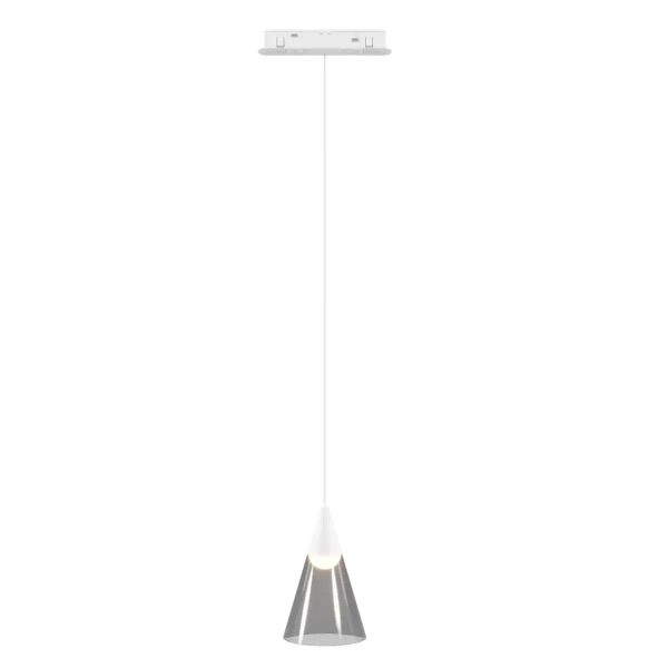 Wisząca magnetyczna lampa szynowa M0043N LED 6W 3000K stożek biały