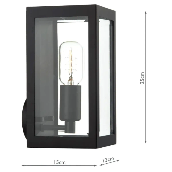 Kinkiet zewnętrzny Era ERA0722 na elewację szklany IP44 czarny