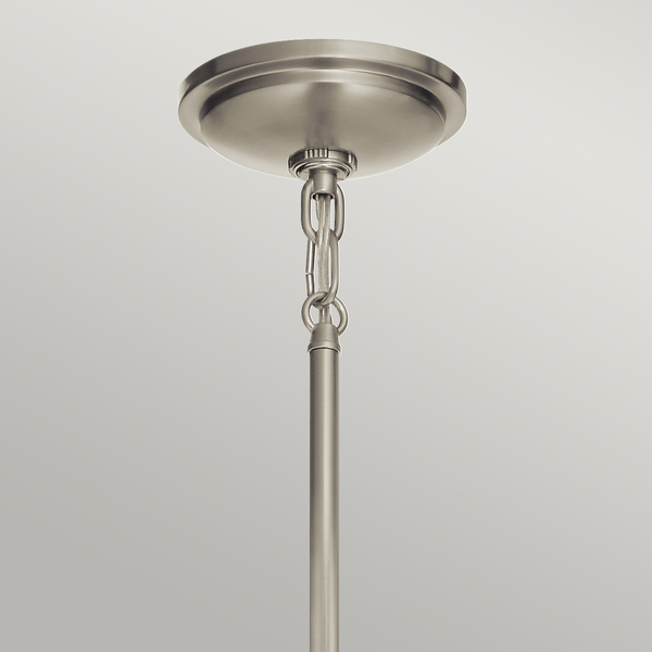 Lampa wisząca kopuła QN-TOLLIS-MP-BN szklana biała nikiel