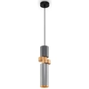 Designerska lampa wisząca tuba podłużna szara mosiądz Palette OUTLET