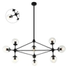 Żyrandol LAMPA wisząca Bao Nero Clear Orlicki Design metalowa OPRAWA industrialna ZWIS kule balls molekuły loft przezrocz