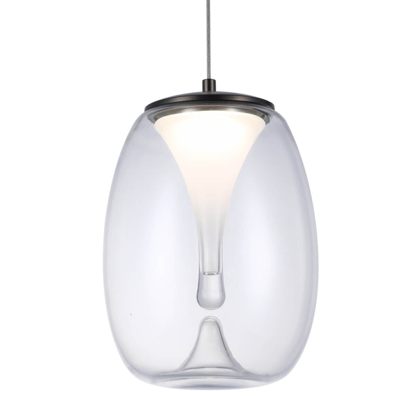 Wisząca lampa PAMELA AZ5823 Azzardo LED 8W 3000K szklana przezroczysta