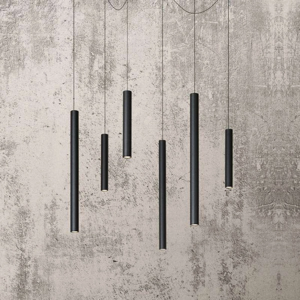 Lampa wisząca LORENZ 74403/06/30 Lucide metalowa tuby LED 24W 3000K czarny