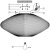 Loftowa LAMPA sufitowa MESH 21123/45/30 Lucide druciana OPRAWA metalowa industrialna czarna