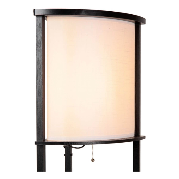 Podłogowa lampa półka Menno 44798/81/30 MDF czarna beżowa