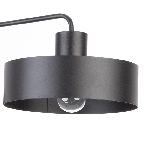 Kinkiet LAMPA ścienna VASCO 31555 Sigma okrągła OPRAWA metalowa na wysięgniku czarna