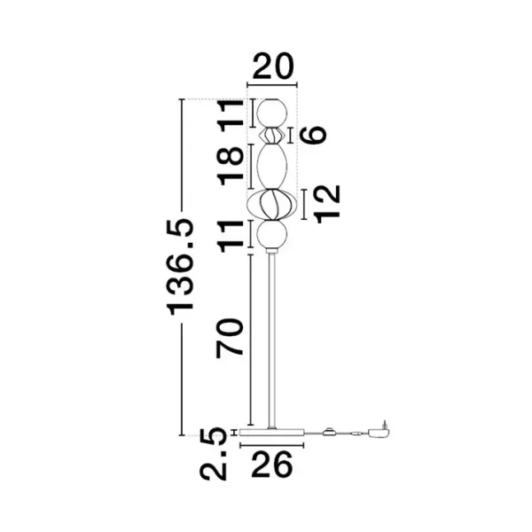 Podłogowa lampa ściemnialna CASURNO LE45225 LED 19W 3000K różowa zielona