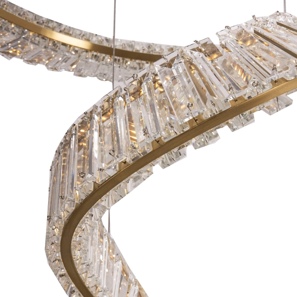 Wisząca lampa złota Charme designerska wstęga LED 60W złota