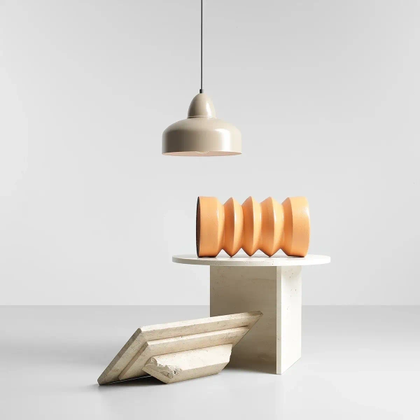 Beżowa lampa wisząca Como 946G17 Aldex kuchenna kopuła nad wyspę