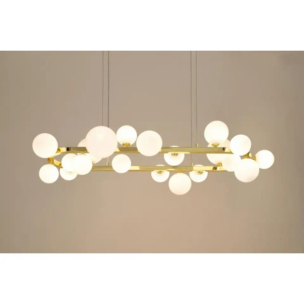 Molekułowa lampa wisząca ALURE MSE1501100605/MILK glamour kule białe złote
