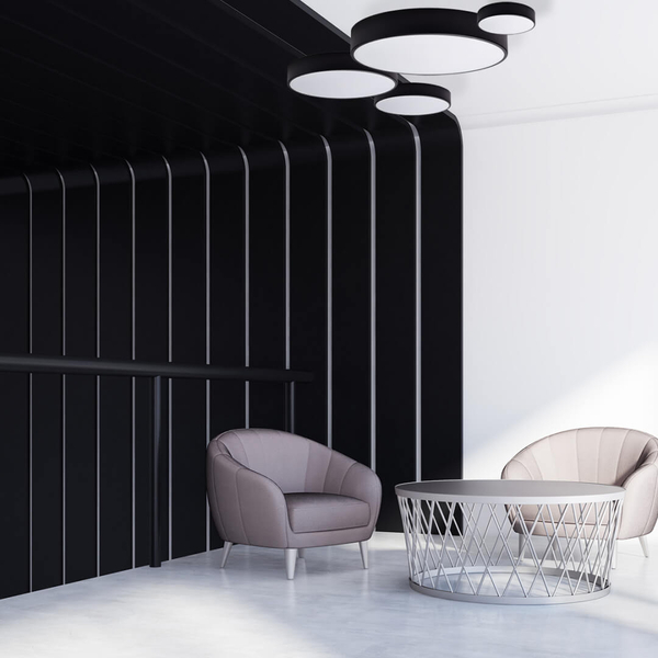 Okrągła lampa sufitowa Cleo 1307623600462 Temar LED 69W 4000K czarna