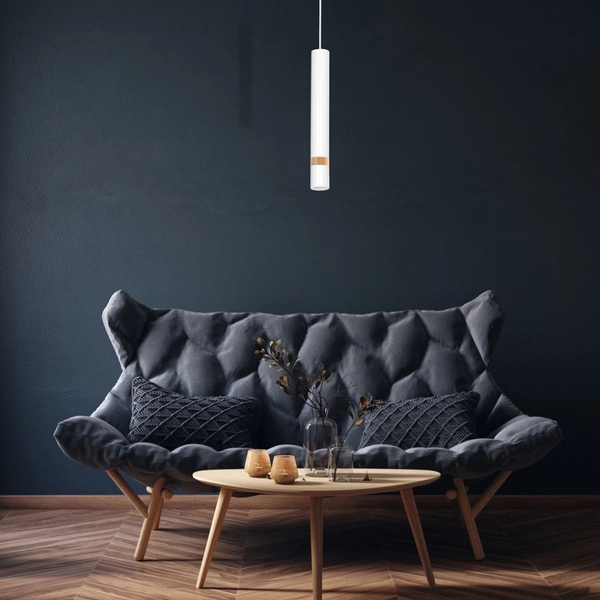 LAMPA wisząca JOKER MLP6301 Milagro okrągła OPRAWA metalowy ZWIS tuba loftowa biała