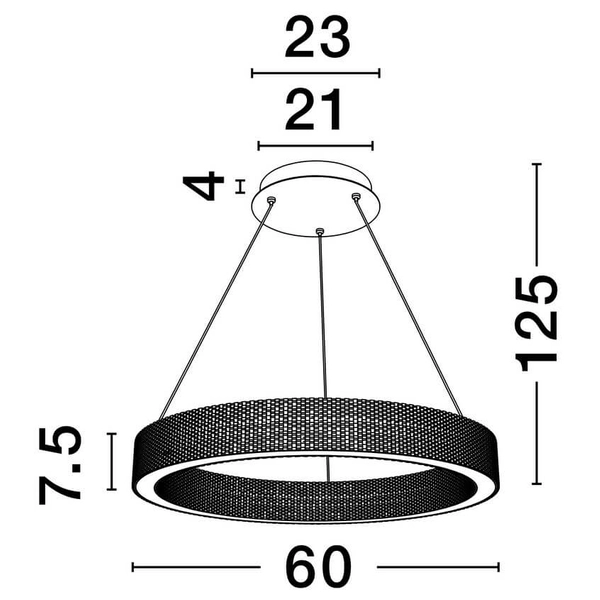 Lampa wisząca nad stół ring YOTAU LE44729 LED 70W 3000K złota