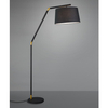Tekstylna lampa podłogowa Tracy 462100132 Trio do salonu metalowa czarna outlet