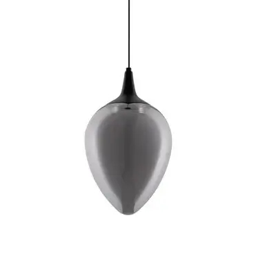 Szklana wisząca lampa VAZENDO LE45115 LED 6W 3000K czarny szary