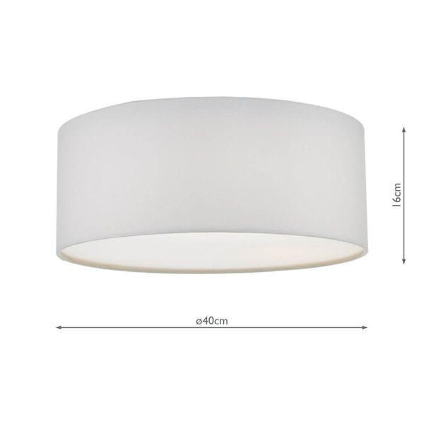Sufitowa lampa materiałowa CIERRO CIE5215 do salonu biały