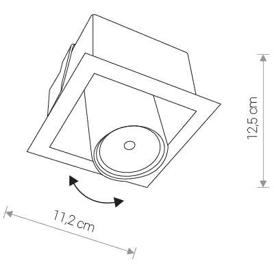 Podtynkowa LAMPA sufitowa EYE MOD 8937 Nowodvorski tuba OPRAWA metalowa czarna