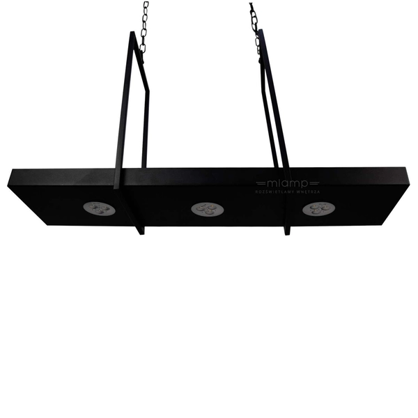 Rustykalna LAMPA zwisowa TRAY 105780 Markslojd metalowa OPRAWA wisząca zwis LED 9W 3000K na łańcuchu belka czarna