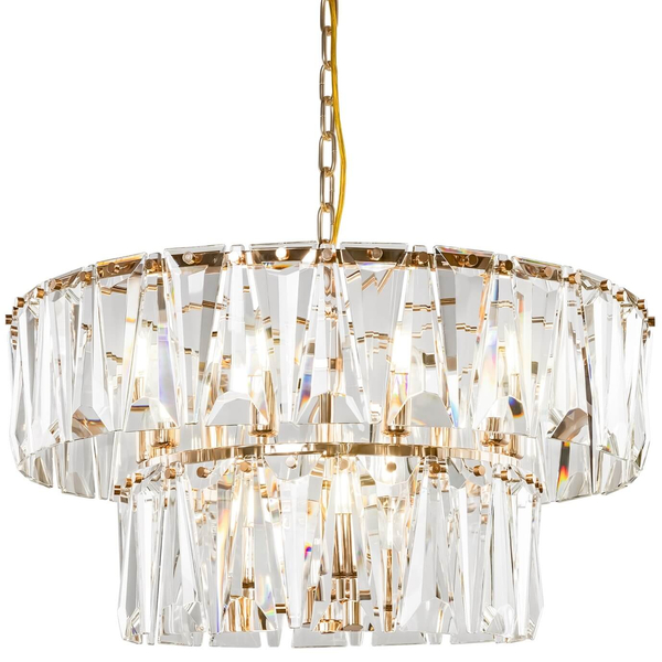 Regulowana lampa wisząca Puntes MOD043PL-12G crystal przeźroczysta