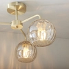 Lampa sufitowa Dimple 91968 Endon okrągłe klosze szklane mosiądz