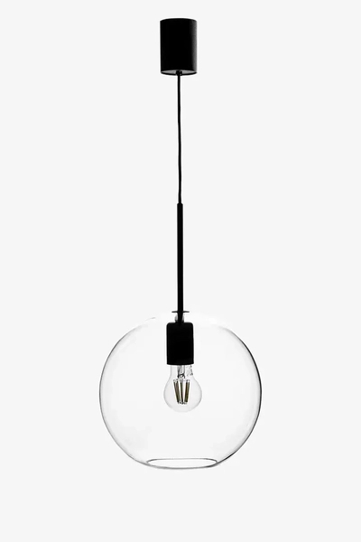 Szklana lampa wisząca Patera kula do kuchni przezroczysta