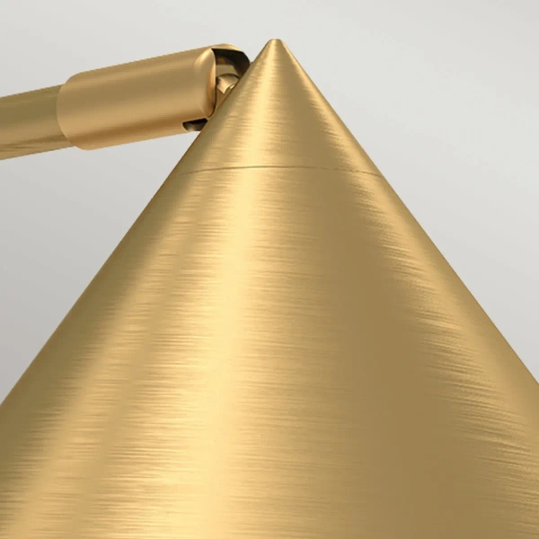 Naścienna lampa z włącznikiem Remyck ALM-REMYCK-1WB-GD stożek złoty