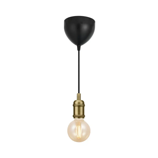 Minimalistyczna lampa wisząca AVRA 84800025 do salonu mosiądz