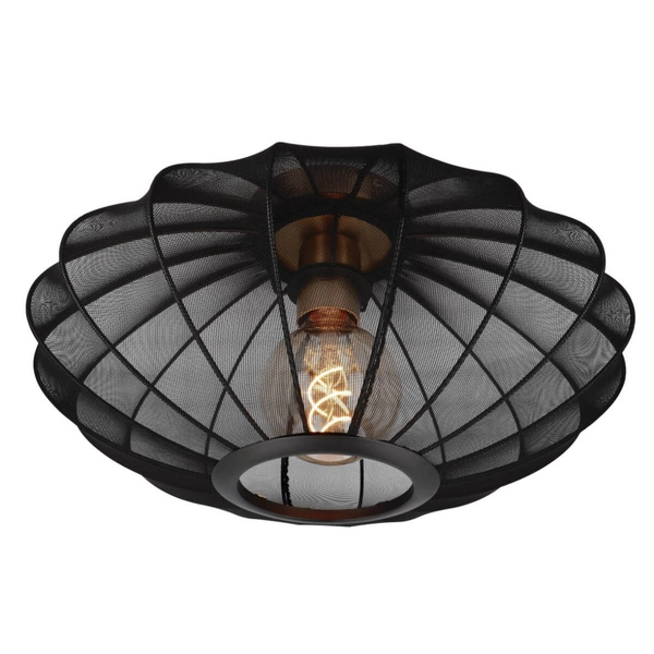 Sypialniana lampa sufitowa Corina 03147/40/30 klosz siatka złota czarna