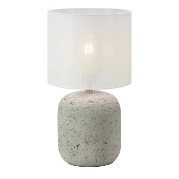 Rustykalna lampa stołowa Montagna 108862 kamienna szary
