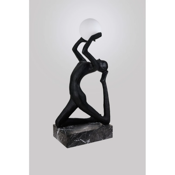 Lampa podłogowa ARTEMIS czarna biała AZ6783 1xE27 kulista do salonu