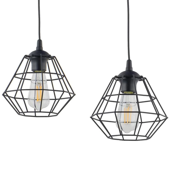 Lampa wisząca druciane klatki Diamond 6203 TK Lighting loft czarna