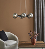 Modernistyczna LAMPA wisząca CIRCLE 108051 Markslojd loftowa OPRAWA metalowy ZWIS szklane kule czarne przydymione