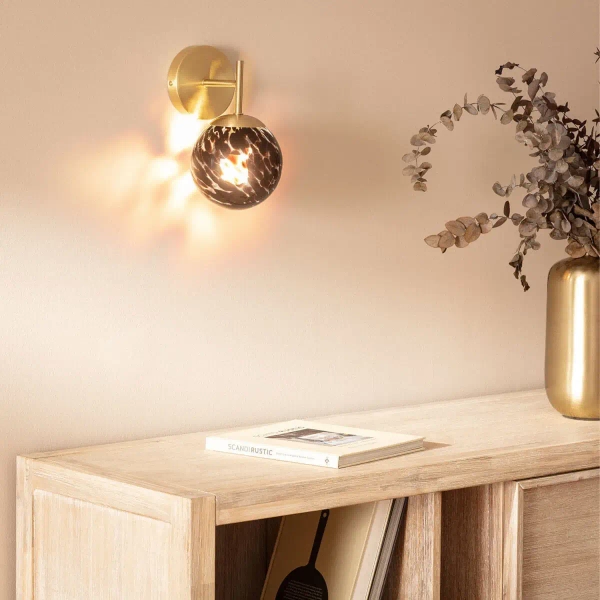 Kulisty kinkiet ścienny Sfero ABR-SKS-E14 Abruzzo czarny złoty