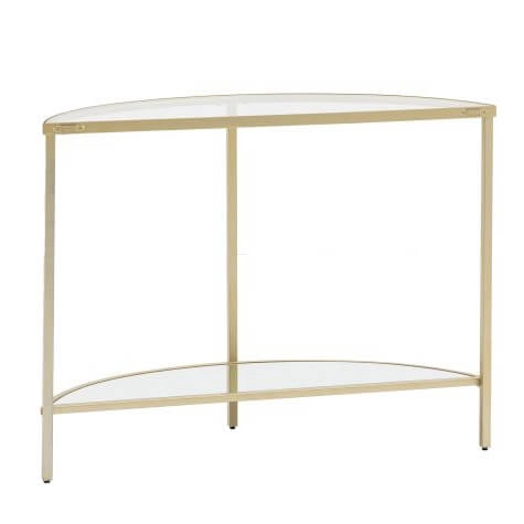 Salonowy stolik kawowy Hudson 5059413895067 szklany szampański