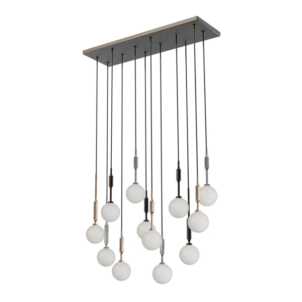 Kaskadowa wisząca lampa Ero Multicolor XIV OR86430 kule białe czarne