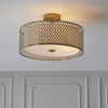 Przysufitowa lampa Cordero 101568 metalowa tkanina biały złoty