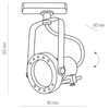 Okrągła lampa do szynoprzewodu Tracer 4065 TK Lighting metalowa biała