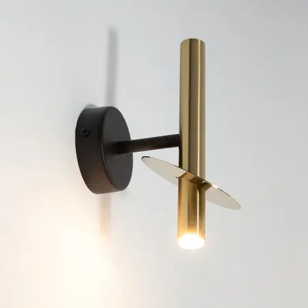 Metalowy kinkiet ścienny Ring 41231 punktowy tuba złota