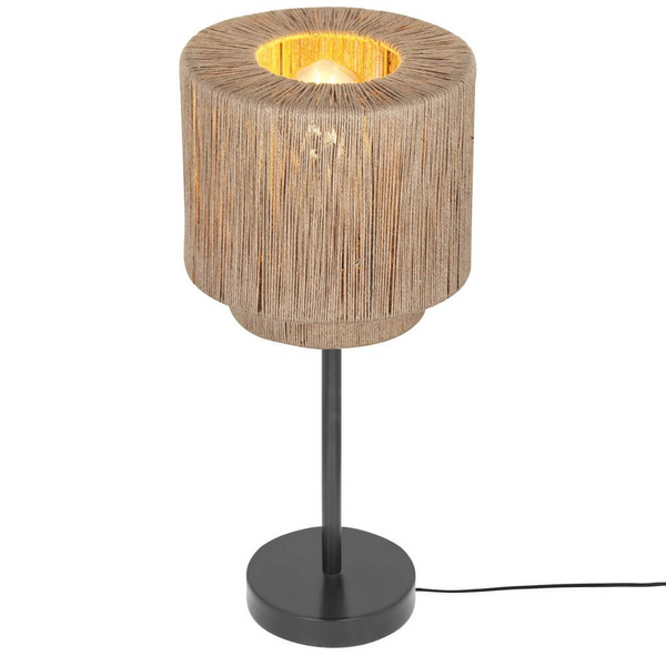 Stołowa lampa ekologiczna SMILLA 566800136 boho beżowa czarna