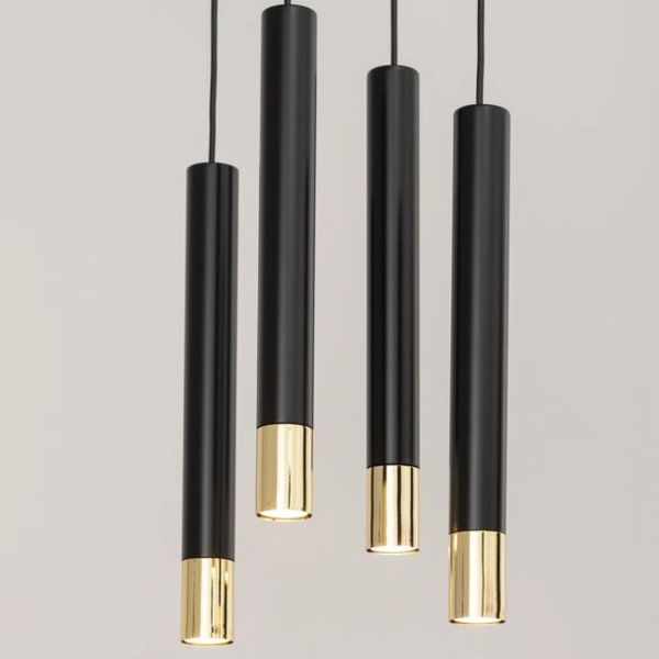 Jadalniana lampa wisząca Sopel Grand 33396 nad stół czarna złota