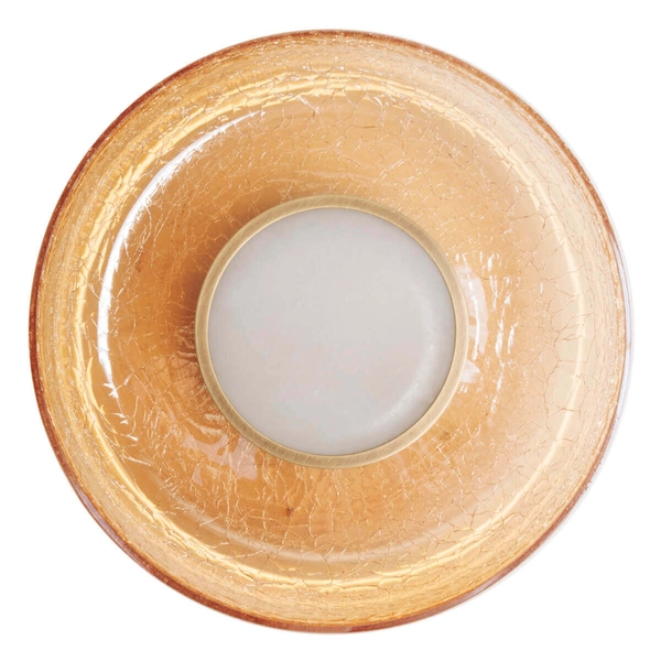 Okrągła lampa ścienna Signature W0352 LED 9W 3000K szklana mosiądz