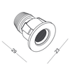 Wpuszczane oczko sufitowe POINT 2880A1303 LED 1W 6000K czarny