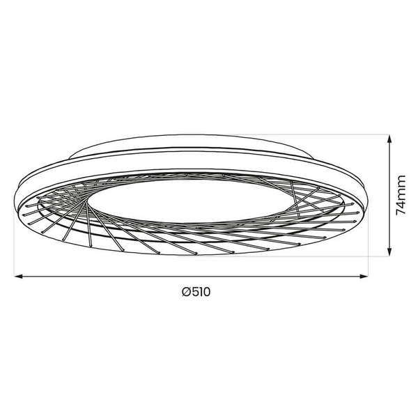 Plafon kuchenny Nest ML0523 Milagro LED 38W 4000K siatka biały czarny
